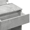vidaXL betonszürke fésülködőasztal LED-del 100 x 40 x 120 cm