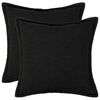 vidaXL P&aacute;rna huzat 2 pcs HOUTEN Fekete 70 x 70 cm Boucl&eacute;