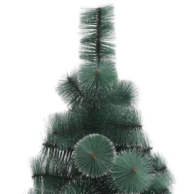 vidaXL zöld PVC és PE műkarácsonyfa LED-del és gömbszettel 120 cm