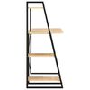 vidaXL fekete és tölgyszínű íróasztal polcrendszerrel 102x50x117 cm