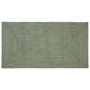 vidaXL Ter&uuml;letszőnyegek N&eacute;gysz&ouml;gletes Olajz&ouml;ld 80 x 150 cm Juta