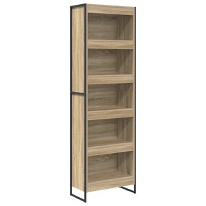 vidaXL K&ouml;nyvespolc 60 x 30 x 189,5 cm Szerelt Fa Sonoma