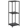 vidaXL fekete polyrattan t&aacute;rol&oacute;polc 30 x 30 x 90 cm