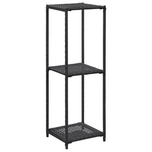 vidaXL fekete polyrattan t&aacute;rol&oacute;polc 30 x 30 x 90 cm