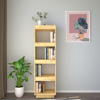 vidaXL tömör fenyőfa könyvszekrény/térelválasztó 40 x 35 x 135 cm