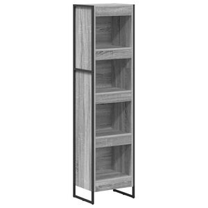 vidaXL K&ouml;nyvespolc 40 x 30 x 155 cm Szerelt Fa Sz&uuml;rke Sonoma