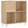 vidaXL sonoma t&ouml;lgy sz&iacute;nű szerelt fa hanglemezszekr&eacute;ny 84,5x38x89 cm