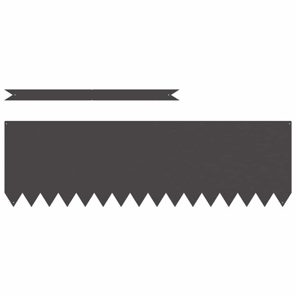 vidaXL Fűszeg&eacute;lyez&eacute;s 20 pcs Fekete 100 x 0.05 x 20 cm