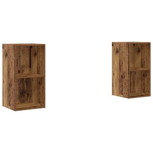 vidaXL TV szekr&eacute;ny garnit&uacute;ra 2 pcs &Ouml;reg fa 37 x 37 x 72 cm Faanyag