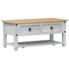 vidaXL Doh&aacute;nyz&oacute;asztal Feh&eacute;r 100 x 48 x 45 cm T&ouml;m&ouml;r Fenyőfa