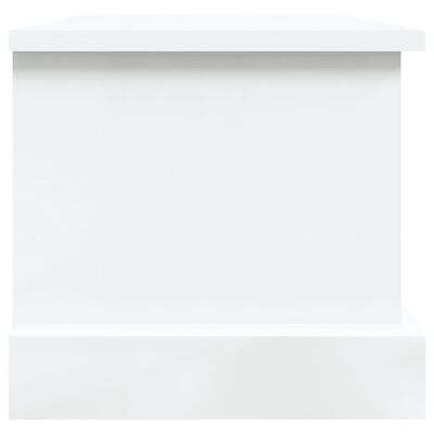 vidaXL magasfényű fehér szerelt fa tárolóláda 50 x 30 x 28 cm