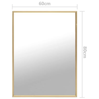 vidaXL aranyszínű tükör 80 x 60 cm
