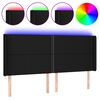 vidaXL fekete sz&ouml;vet LED-es fejt&aacute;mla 203x16x118/128 cm