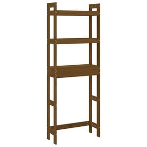 vidaXL m&eacute;zbarna t&ouml;m&ouml;r fenyőfa f&uuml;rdőszoba &aacute;llv&aacute;ny 63x26x171 cm