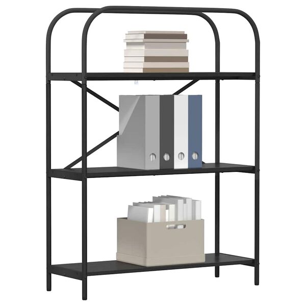 vidaXL K&ouml;nyvespolc Fekete t&ouml;lgy 80 x 30 x 109 cm Faanyag