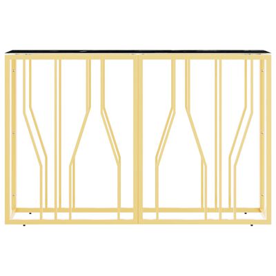 vidaXL aranyszínű üveg és rozsdamentes acél tálalóasztal 110x30x70 cm
