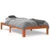 vidaXL viaszbarna t&ouml;m&ouml;r fenyőfa &aacute;gy matrac n&eacute;lk&uuml;l 90 x 190 cm