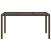 vidaXL barna polyrattan üveglapos kerti asztal 150 x 90 x 75 cm