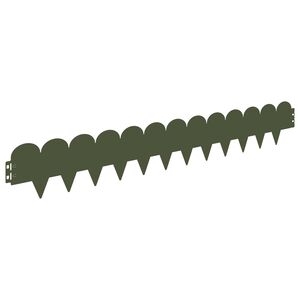 vidaXL Fűszeg&eacute;lyez&eacute;s 10 pcs 103 x 15 cm Ac&eacute;l Olajz&ouml;ld