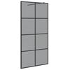 vidaXL Walk-in zuhanyfal Fekete 100 x 195 cm edzett &uuml;veg