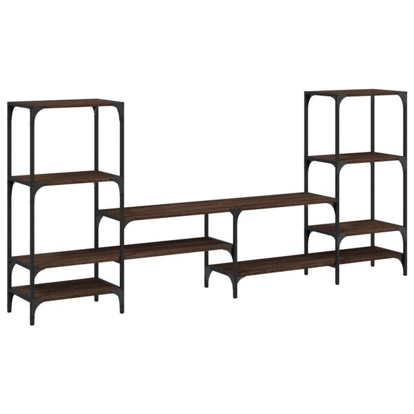 vidaXL barna t&ouml;lgy sz&iacute;nű szerelt fa TV-szekr&eacute;ny 206,5x28,5x95 cm