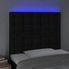 vidaXL fekete szövet LED-es fejtámla 80x5x118/128 cm