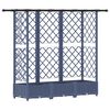 vidaXL Magas&iacute;tott &Aacute;gy Trellis-szel &eacute;s Tetővel Sz&uuml;rke 164 x 40 x 121 cm