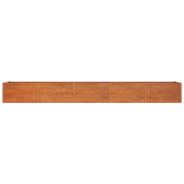 vidaXL rozsda színű corten acél kerti magaságyás 400 x 80 x 45 cm