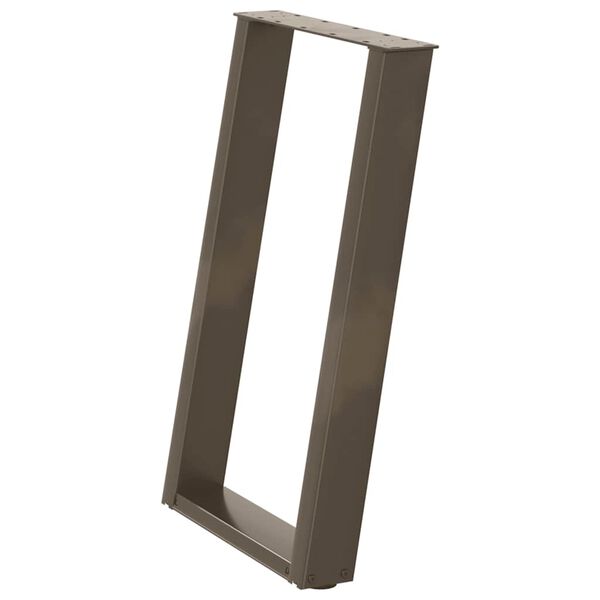 vidaXL 2 db U alak&uacute; &eacute;tkezőasztal l&aacute;b nat&uacute;r ac&eacute;lb&oacute;l 60 x (72-73) cm