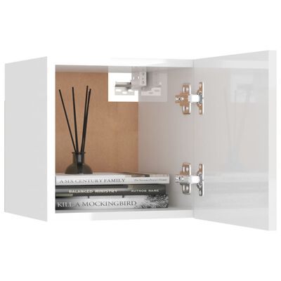 vidaXL 2 db magasfényű fehér falra szerelhető TV-szekrény 30,5x30x30cm