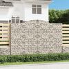 vidaXL 2 db &iacute;ves horganyzott vas gabion kos&aacute;r 300 x 30 x 200/220 cm