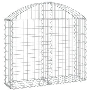 vidaXL &iacute;ves horganyzott vas gabion kos&aacute;r 100x30x80/100 cm