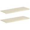 vidaXL Ablakp&aacute;rk&aacute;nyok 2 db Feh&eacute;r 110 x 40 x 2 cm T&ouml;m&ouml;r T&ouml;lgyfa