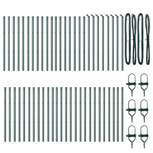 vidaXL Ker&iacute;t&eacute;soszlop 52 pcs Z&ouml;ld 3,2 x 3,2 x 100 cm
