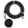 vidaXL fekete PVC sz&iacute;v&oacute;t&ouml;mlő s&aacute;rgar&eacute;z csatlakoz&oacute;kkal 1,1" 10 m