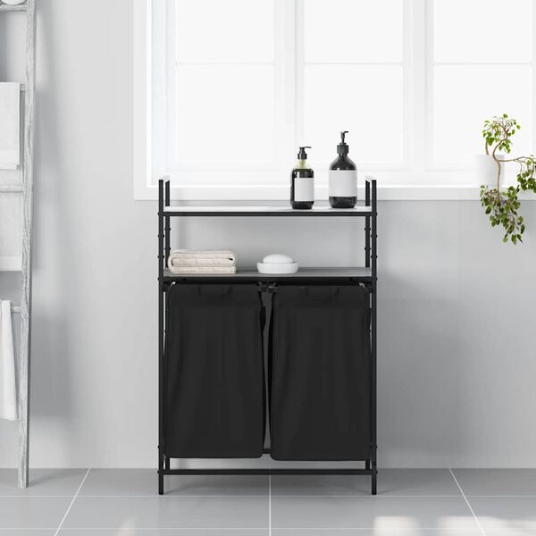 vidaXL sz&uuml;rke sonoma mosodai kos&aacute;r 2 rekeszes polcokkal