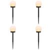vidaXL K&uuml;lt&eacute;ri napelemes l&aacute;mp&aacute;k talppal 4 pcs Meleg feh&eacute;r 38,5 cm ABS