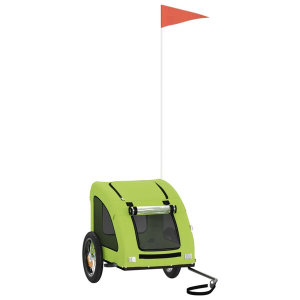 vidaXL zöld oxford szövet és vas kisállatszállító utánfutó