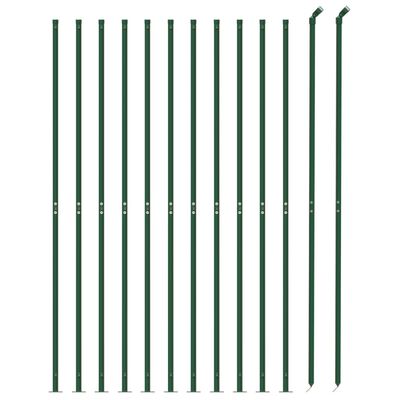 vidaXL zöld dróthálós kerítés illesztőperemmel 0,8x25 m
