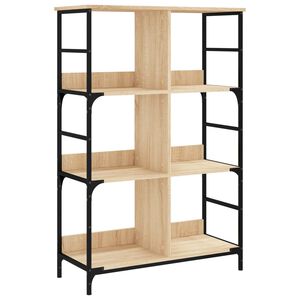 vidaXL sonoma t&ouml;lgy sz&iacute;nű szerelt fa k&ouml;nyvespolc 78,5 x 33 x 117,5 cm