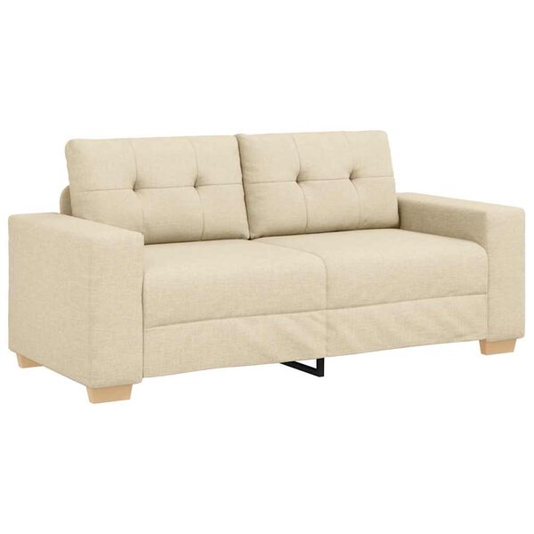 vidaXL krém szövet loveseat kanapé 140 cm