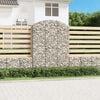 vidaXL &iacute;ves horganyzott vas gabion kos&aacute;r 150x30x200/220 cm