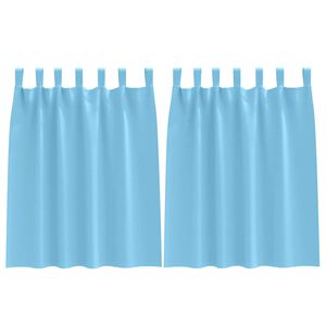 vidaXL Fekete F&uuml;gg&ouml;ny Gyűrűkkel 2 db Vil&aacute;gosk&eacute;k 140 x 140 cm