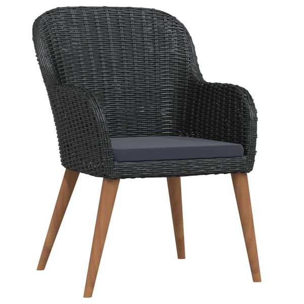 vidaXL 7 részes szürke kerti étkezőgarnitúra párnákkal