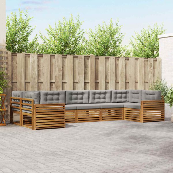 vidaXL &Uuml;lőgarnit&uacute;r&aacute;k 7 pcs Term&eacute;szetes &eacute;s Vil&aacute;gossz&uuml;rke T&ouml;m&ouml;r Ak&aacute;cfa