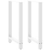 vidaXL 2 db feh&eacute;r b&aacute;rasztal l&aacute;b 60 x (100-101) cm ac&eacute;l