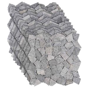 vidaXL Mozaik Csemp&eacute;k Vil&aacute;gossz&uuml;rke 30 x 30 cm M&aacute;rv&aacute;ny