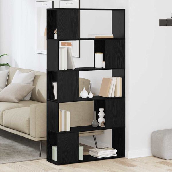 vidaXL TV szekr&eacute;ny garnit&uacute;ra Fekete 80 x 24 x 156 cm Faanyag