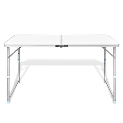 Összecsukható Állítható Kemping Alumínium Asztal 120 x 60 cm