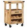 vidaXL Konyhai kocsi Barna 55 x 40 x 80 cm T&ouml;m&ouml;r Mang&oacute;f&aacute;t